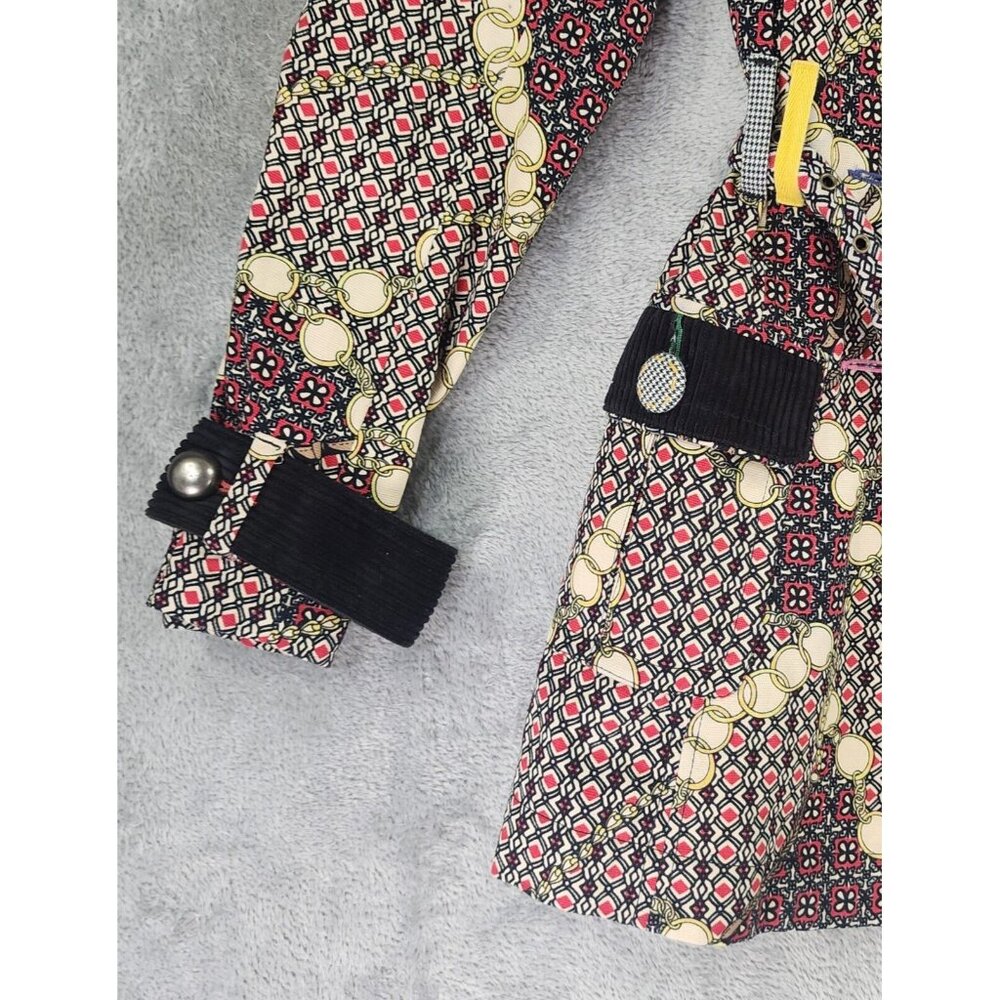 Ivy Jane Jacket Womens Small Multicolor Retro Button Front Belted Long Sleeve - Picture 10 of 12